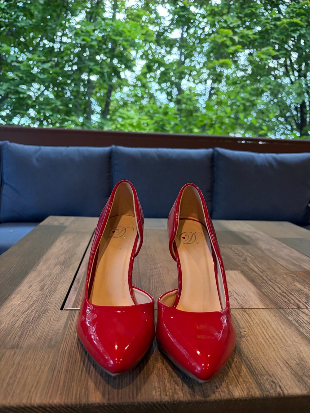 Jessica Simpson Red Patent Pointed-Toe Stiletto Pumps - Picture 2 of 9
